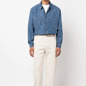 ISABEL MARANT BHELYN GEOMETRIC PRINT DEINIM SHIRT -- Mens S/ Womens M/L